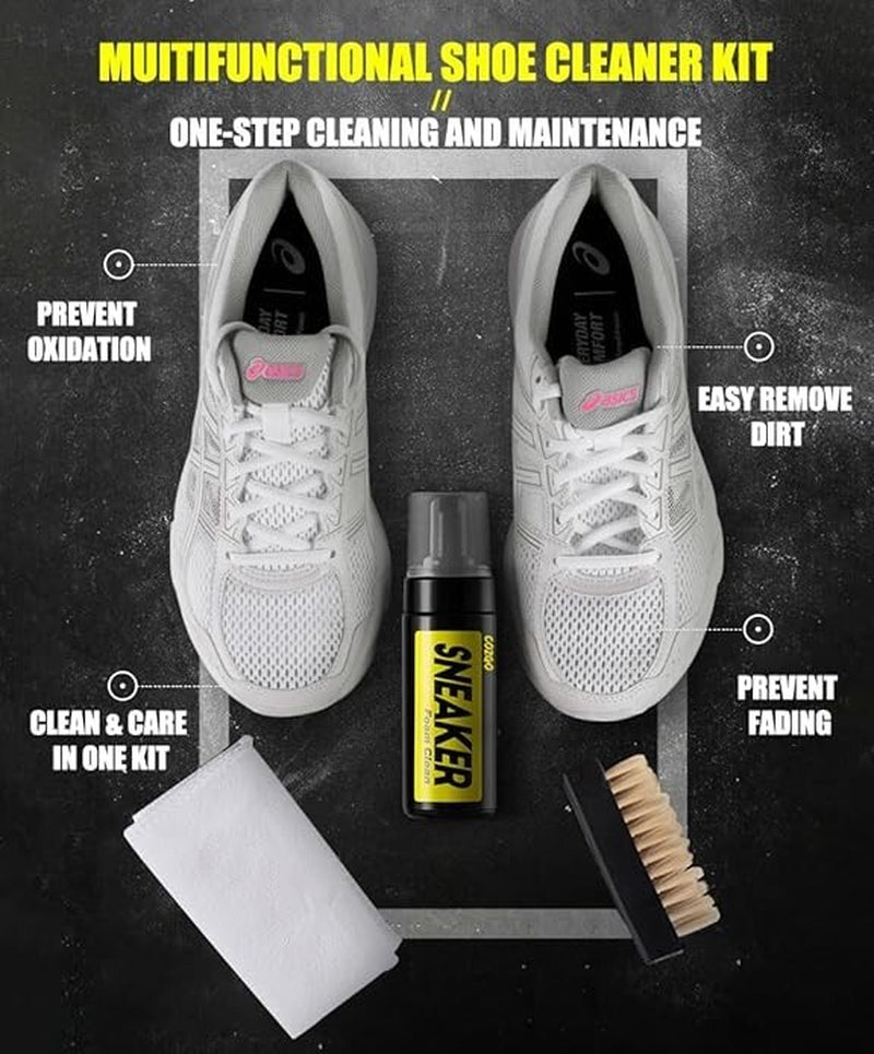 Cleaner Kit Shoe Sneaker for Leather White for Shoes with Tennis Foam Cleaning