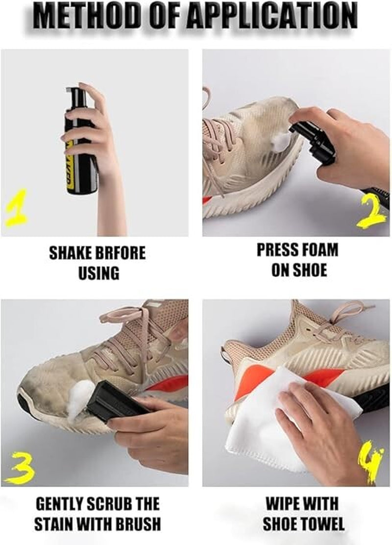 Cleaner Kit Shoe Sneaker for Leather White for Shoes with Tennis Foam Cleaning